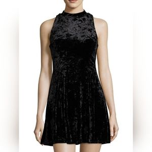 Romeo & Juliet Couture black velvet skater dress